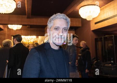 26. Februar 2024, Rom, Italien: Beppe Fiorello nimmt am roten Teppich der Nastri d'Argento Doc Awards 2024 im Cinema Barberini in Rom Teil (Foto: © Matteo Nardone/Pacific Press via ZUMA Press Wire). Nicht für kommerzielle ZWECKE! Stockfoto