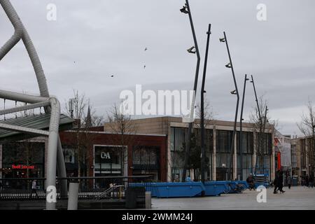 Entschede, Niederlande, Dienstag, 27. Februar 2024 Spaziergang durch die Stadt Top Plätzen Erkundung Zentrum zu Fuß große Hochdrucke Reisefotogr Stockfoto