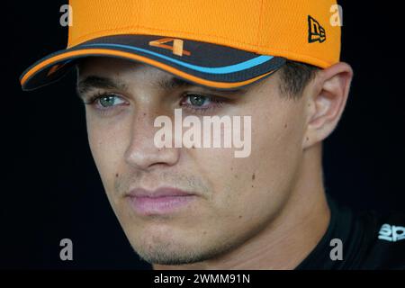 Aktenfoto vom 26.08.2023 von Lando Norris. McLaren wurde in der zweiten Hälfte des Jahres 2023 lebendig, wobei Lando Norris sieben Podestplätze erzielte. Ausgabedatum: Dienstag, 27. Februar 2024. Stockfoto