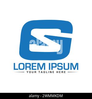 GS Letter Logo Design, professionelles GS Logo Design Stock Vektor