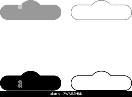 Eurohook Euro Haken Set Symbol grau schwarz Farbe Vektor Illustration Bild einfache Vollfüllung Kontur Linie dünne flache Art Stock Vektor