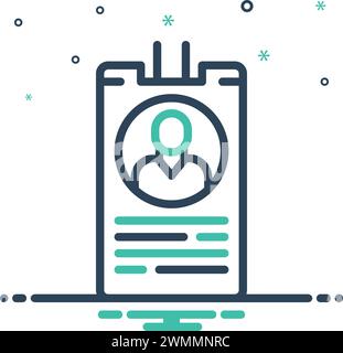 Symbol für benannte, eingeschrieben Stock Vektor