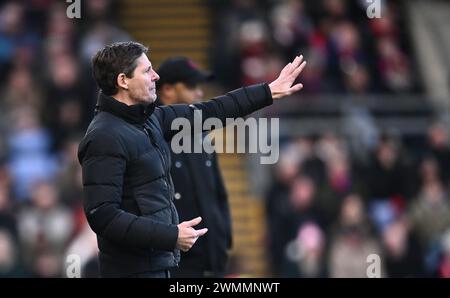LONDON, ENGLAND – 24. FEBRUAR: Oliver Glasner, Manager von Crystal Palace während des Premier League-Spiels zwischen Crystal Palace und Burnley FC AT Stockfoto