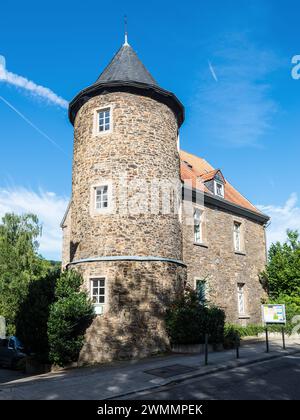 Essen, Deutschland - 21. August 2022: Das Heck-Haus in Essen-Werden, Nordrhein-Westfalen. Das Heck House ist eine alte Ritterresidenz. Heute Stockfoto