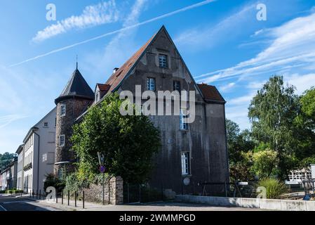 Essen, Deutschland - 21. August 2022: Das Heck-Haus in Essen-Werden, Nordrhein-Westfalen. Das Heck House ist eine alte Ritterresidenz. Heute Stockfoto