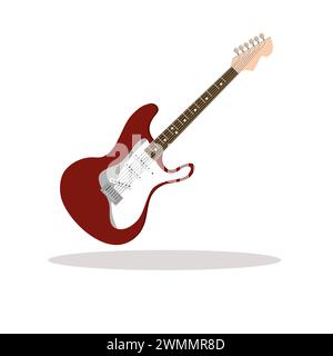 Kunst Illustration Symbol Logo Musik Werkzeuge Design Konzept Symbol der Gitarre Stock Vektor