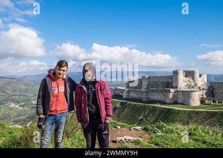 Syrien, Umgebung von Krak des Chevaliers Stockfoto