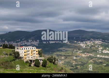 Syrien, Blick vom Krak des Chevaliers Stockfoto