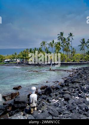 Puhonua o Hōnaunau National Historical Park, 2008, Hawaii, USA Stockfoto