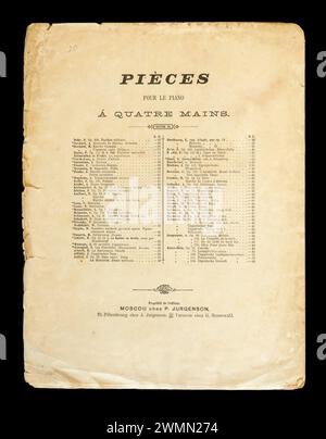 Musiknoten „La Serenade“ des Komponisten Franz Schubert. Stockfoto