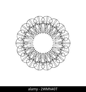 Illustration eines Vektorelements wie Mandala, kreisförmige Mandala-Design-Kunst Stock Vektor