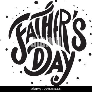 Alles Gute zum Vatertag, T-Shirt-Vektor-Illustration-Logo mit Schriftzug Stock Vektor