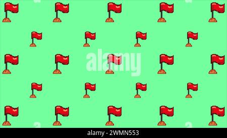 Kunst Illustration Zeichnen Bildmaterial Hintergrund Pixel Zeichen Symbol Design Konzept Satz von Flagge Stock Vektor