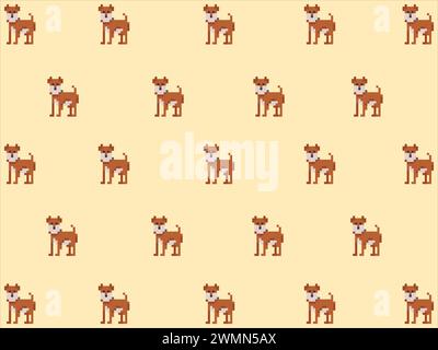 Kunst Illustration Zeichnen Kunstwerk Hintergrund Pixel Zeichen Symbol Design Muster Konzept Satz Hund Tier Stock Vektor