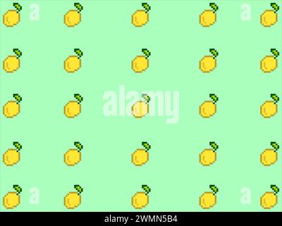 Kunst Illustration Zeichnen Kunstwerk Hintergrund Pixel Zeichen Symbol Design Muster Obst Konzept Satz Zitrone Limette Stock Vektor
