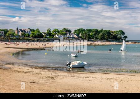 Strand von Saint-Pierre de Quiberon auf der Halbinsel Quiberon, Morbihan, Bretagne, Frankreich Stockfoto