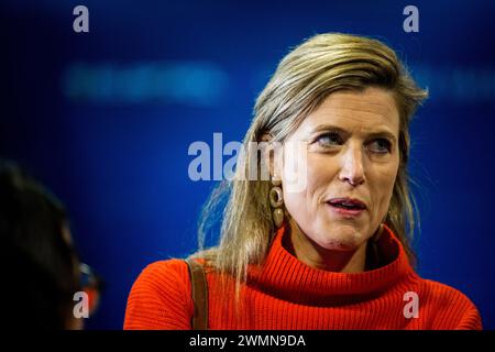 Den Haag, Niederlande. Februar 2024. Innenministerin Annelies Verlinden, Foto: Königlicher Besuch im Europol-Hauptquartier in den Haag, Niederlande, Dienstag, den 27. Februar 2024. Europol ist die Europäische Polizeiagentur, die die Mitgliedstaaten der Europäischen Union bei der Verhütung und Bekämpfung aller Formen der schweren organisierten und internationalen Kriminalität, der Cyberkriminalität und des Terrorismus unterstützen soll. Quelle: Belga News Agency/Alamy Live News Stockfoto