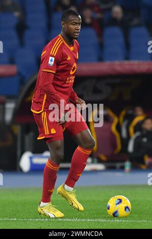 Rom, Latium. Februar 2024. Evan Ndicka von AS Roma während des Spiels der Serie A zwischen Roma und Turin im Olympiastadion, Italien, 26. Februar 2024. AllShotLive Credit: SIPA USA/Alamy Live News Stockfoto