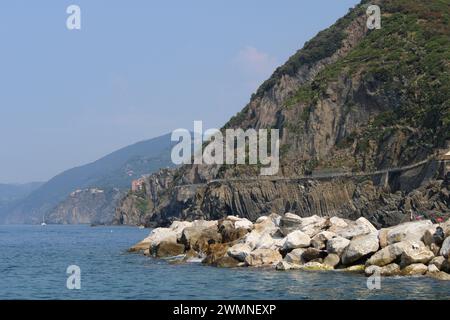 Der Weg der Liebenden vom Meer, Cinque Terre Stockfoto