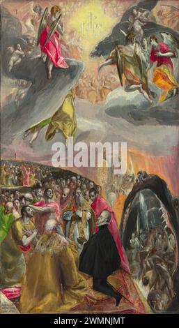 El Greco - die Anbetung des Namens Jesu (1570) Stockfoto