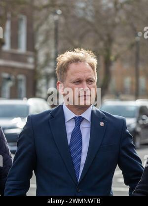 London, Großbritannien. Februar 2024. Grant Shapps Defence Secretary wurde in Whitehall Credit: Richard Lincoln/Alamy Live News gesehen Stockfoto
