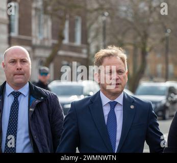 London, Großbritannien. Februar 2024. Grant Shapps Defence Secretary wurde in Whitehall Credit: Richard Lincoln/Alamy Live News gesehen Stockfoto