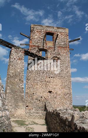 Ein Turm der Burg von Csesznek Stockfoto