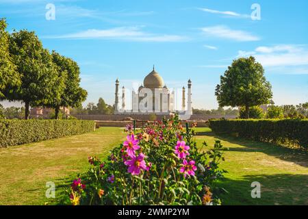 unesco-Weltkulturerbe Taj Mahal in Agra, Uttar Pradesh, Indien Stockfoto