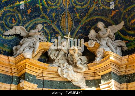 Detail des Mosaiks in der Kapelle des Lateranbaptisteriums, Rom, Italien Stockfoto