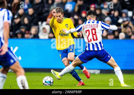 Odense, Dänemark. Februar 2024. Nicolai Vallys (7) von Broendby IF im 3F Superliga-Spiel zwischen Odense BK und Broendby IF im Nature Energy Park in Odense. (Foto: Gonzales Foto - Teis Markfoged). Stockfoto