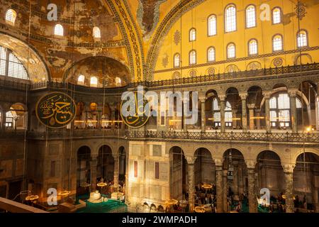 Das Innere des Hagia Sophia Museums, Istanbul, Türkei Stockfoto