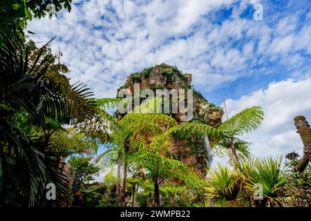 Blick auf die schwimmenden Berge in Pandora, The World of Avatar im Disney's Animal Kingdom in Orlando, Florida. Stockfoto