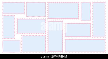 Rahmensatz für Briefmarken Stock Vektor
