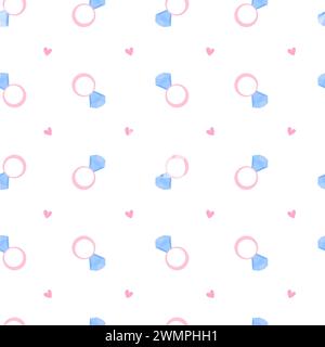 Nahtloses Muster des Diamantringvektors Stock Vektor