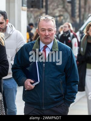 London, England, Großbritannien. Februar 2024. Der konservative Chief Whip SIMON hart wird in Westminster gesehen. (Kreditbild: © Tayfun Salci/ZUMA Press Wire) NUR REDAKTIONELLE VERWENDUNG! Nicht für kommerzielle ZWECKE! Stockfoto