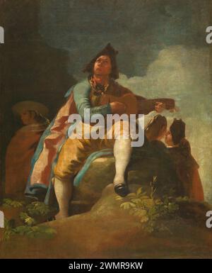 Goya Francisco - El majo de la Guitarra (1779) Stockfoto