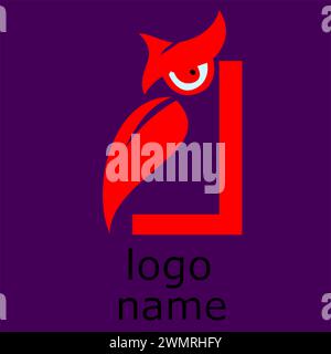 Design-Vorlagenelemente des Letter L-Logos. Logo mit Anfangsbuchstabe L und Vogelsymbol, trendiger Stil. Verwendbar für Branding und Geschäftslogos. Stock Vektor