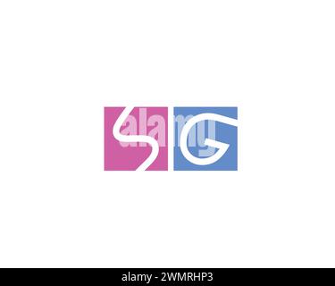 Creative Letter SG Logo Design Vektorvorlage Stock Vektor
