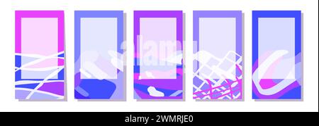 Trendiges Roll-up Banner Set Vorlage kreatives Hintergrunddesign, abstrakter Hintergrund, geeignet oder Cover, Poster und Website, für Business Broschüren oder Flyer Design. Stock Vektor