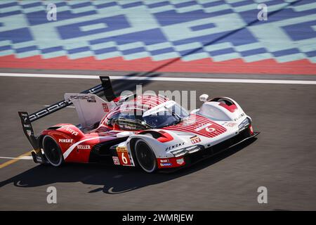 06 ESTRE Kevin (fra), LOTTERER Andre (ger), VANTHOOR Laurens (bel), Porsche Penske Motorsport, Porsche 963 #06, Aktion während des Prologs der FIA-Weltmeisterschaft 2024 vom 24. bis 26. Februar 2024 auf dem Losail International Circuit in Lusail, Katar Stockfoto
