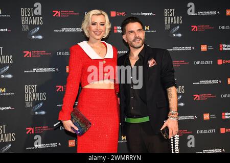 Verena Kerth und Marc Terenzi bei der Gala zur Verleihung der Best Brands Awards am 27.02.2024 im Hotel Bayerischer Hof in München Stockfoto