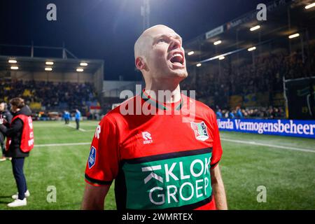 LEEUWARDEN, 27.02.2024, Cambuur Stadium, Fußball, Niederländisch KNVB Beker, Saison 2023/2024, während des Spiels Cambuur - NEC (Cup), NEC Spieler Bram Nuytinck Credit: Pro Shots/Alamy Live News Stockfoto