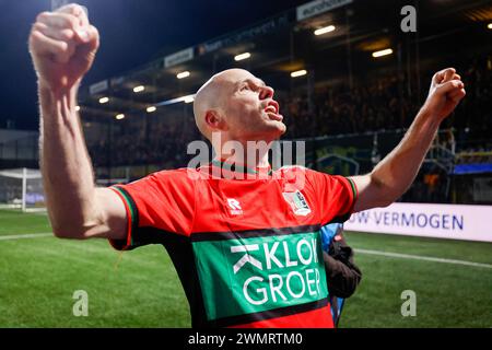 LEEUWARDEN, 27.02.2024, Cambuur Stadium, Fußball, Niederländisch KNVB Beker, Saison 2023/2024, während des Spiels Cambuur - NEC (Cup), NEC Spieler Bram Nuytinck Credit: Pro Shots/Alamy Live News Stockfoto