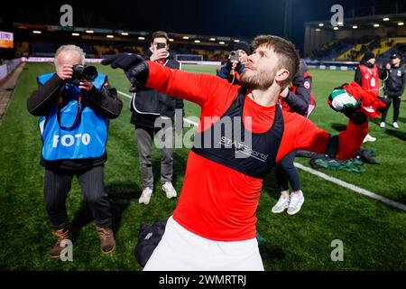 LEEUWARDEN, 27.02.2024, Cambuur Stadium, Fußball, Niederländisch KNVB Beker, Saison 2023/2024, während des Spiels Cambuur - NEC (Cup), NEC Spieler lasse Schone Credit: Pro Shots/Alamy Live News Stockfoto