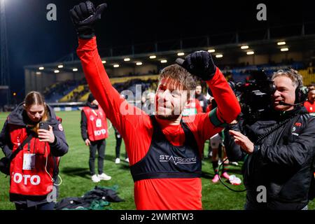 LEEUWARDEN, 27.02.2024, Cambuur Stadium, Fußball, Niederländisch KNVB Beker, Saison 2023/2024, während des Spiels Cambuur - NEC (Cup), NEC Spieler lasse Schone Credit: Pro Shots/Alamy Live News Stockfoto