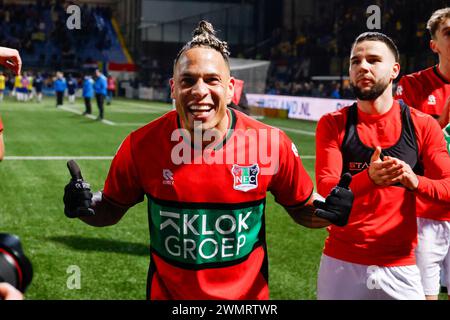 LEEUWARDEN, 27.02.2024, Cambuur Stadium, Fußball, Niederländisch KNVB Beker, Saison 2023/2024, während des Spiels Cambuur - NEC (Cup), NEC Spieler Tjaronn Chery Credit: Pro Shots/Alamy Live News Stockfoto