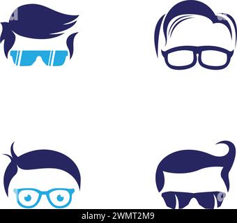 Geek Logo Vorlage Vektor Illustration Design Stock Vektor