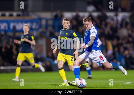 Blackburn, Großbritannien. Februar 2024. Blackburn, England, 28. Februar 2024 Sammie Szmodics von Blackburn in Aktion während des FA Cup Fußballspiels zwischen Blackburn Rovers und Newcastle United im Elwood Park in Blackburn, England. (Richard Callis/SPP) Credit: SPP Sport Press Photo. /Alamy Live News Stockfoto