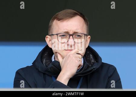 Krakau, Polen. Februar 2024. Mateusz Drozdz aus Puszcza Krakau wurde während des polnischen PKO Ekstraklasa League 2023/2024 zwischen Puszcza Niepolomice und Zaglebie Lubin im Cracovia Stadion gesehen. Endpunktzahl: Puszcza Niepolomice 2:2 Zaglebie Lubin. Quelle: SOPA Images Limited/Alamy Live News Stockfoto