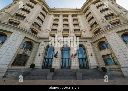 Bukarest, Rumänien - 27. Februar 2024: Sitz des rumänischen Nationalen Instituts für Statistik in Bukarest. Quelle: Lucian Alecu/Alamy Live Stockfoto